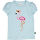 Müsli Hello Flamingo s/s T, aqua