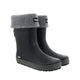 Koel4kids barefoot-kummikud+ villane eemaldatav vooder, black