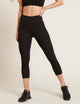 Boody Motivate 3/4 High-Waist Tights, black