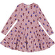 Müsli Deco Swing l/s dress, pink haze/star blue/sonic purple