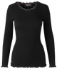 Rosemunde pehmest orgaanilisest puuvillast pluus, black