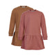 Minymo dresskleit 2 pakk, canyon rose