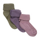 Minymo beebi sokid 3 pakk, orchid haze