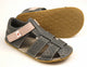 EF Barefoot nahast sandaalid, hall+roosa
