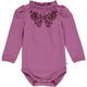 Müsli Petit blossom applique l/s body, boysenberry
