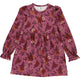 Müsli Bloomy l/s dress, boysenberry/fig/berry red