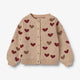 Wheat villane kampsun Jacquard, hearts