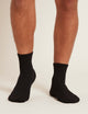 Boody Men's Quarter Crew Sports Sock- Black