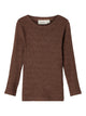 Lil Atelier meriinovillane pluus, Chestnut