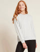 Boody Women's Weekend Crew Pullover, grey marl