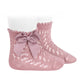 Condor pitsilised puuvillased sokid, lipsuga, Pale Pink