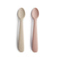 Mushie silikoonist lusikad, 2 pakk- Blush/Shifting Sand