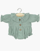 Minikane®Leonore musliinist romper, petrol