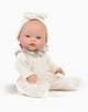 Minikane® Cuties Camille kraega tudukombe ja peapaela komplekt, naturaalvalge
