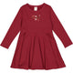 Müsli Flora sweat l/s dress, cabernet