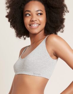 Boody rinnahoidja Shaper Crop Bra- Light Grey Marle Boody - HellyK - Kvaliteetsed lasteriided, villariided, barefoot jalatsid