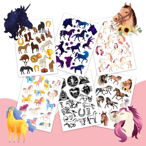Papierdrachen ajutine tattoo, Hobused