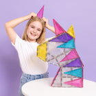 Connetix Glitter Unicorn Pack 56 pc, sädelevad magnetklotsid ✨