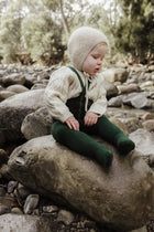 Silly Silas Teddy traksidega retro soojad sukkpüksid, dark forest green
