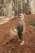 Silly Silas Teddy traksidega retro soojad retuusid, olive