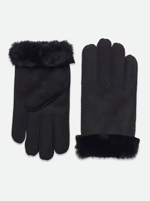 Rosemunde Sydney Shearling sõrmkindad, black
