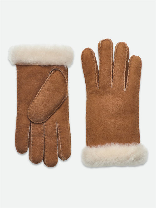 Rosemunde Sydney Shearling sõrmkindad, almond