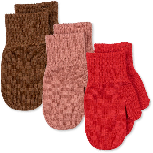 Konges Slojd käpikute 3-pakk FILLA- ROSE/PECAN/SCARLET
