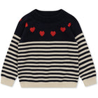 Konges Sløjd Heart meriinovillane kampsun, Stripe
