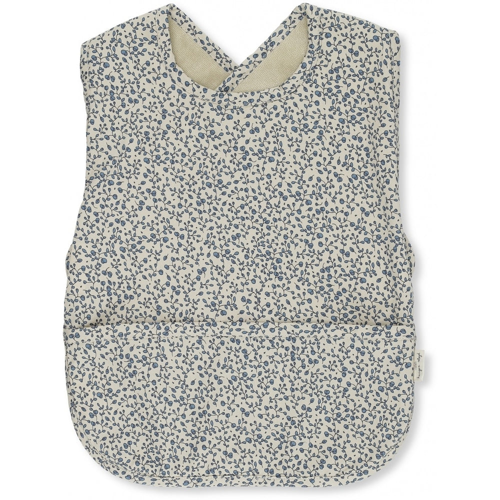 Konges Sløjd Comea big bib - Blue Blossom Mist, taskuga