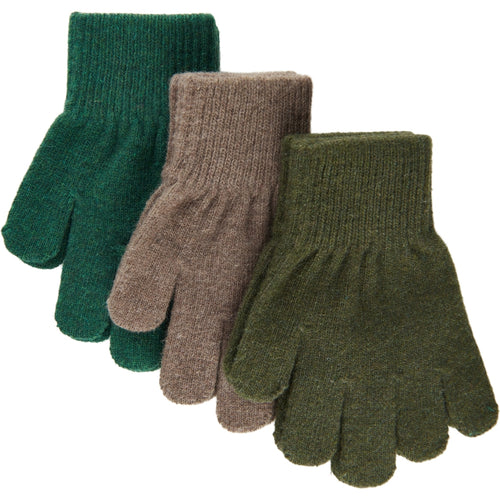 Mikk-Line lambavillaga sõrmikud, 3 pakk, beech-slate/black-evergreen