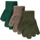 Mikk-Line lambavillaga sõrmikud, 3 pakk, beech-slate/black-evergreen