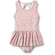 Wheat Erna ujumistrikoo, pink heart flowers