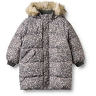 Wheat Laste talvejope - Puffer Jacket Vinteren, dark charcoal flowers