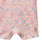 Wheat S/S Cas lühikeste varrukatega ujumistrikoo, pink heart flowers