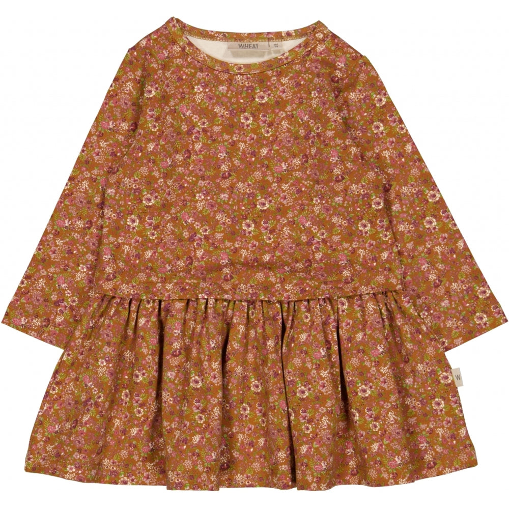 Wheat Astrid baby kleit, bronze flowers