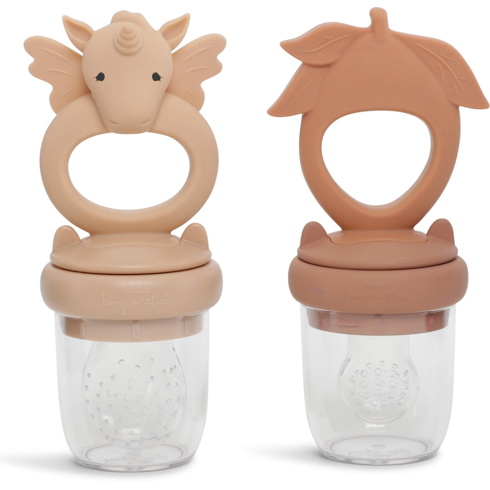 Konges Sløjd silikoonist puuviljalutt Unicorn, ROSE SAND/BROWN CLAY
