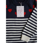 Konges Sløjd Heart meriinovillane kampsun, Stripe