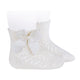 Condor pitsilised puuvillased sokid, lipsuga, Cream