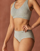 Boody rinnahoidja Padded Shaper Crop Bra, light grey marl
