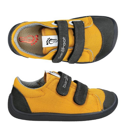 3F Bar3foot tekstiilist tossud, honey yellow/grey