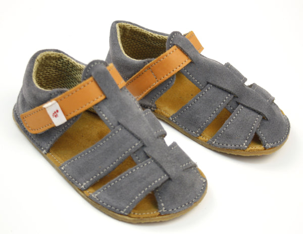 EF Barefoot nahast sandaalid, sinine+oranž