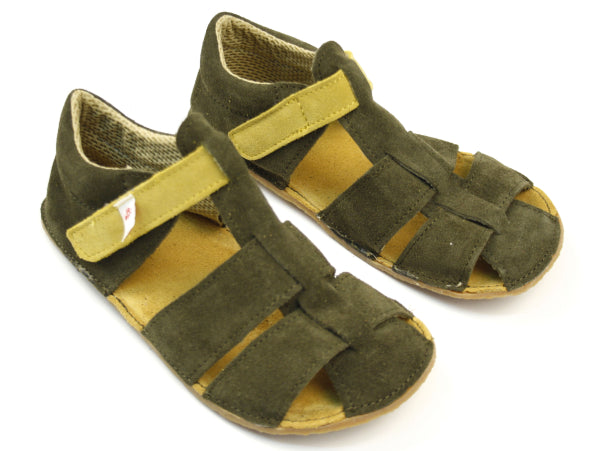 EF Barefoot nahast sandaalid, green