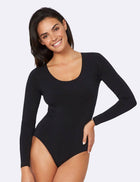 Boody Long Sleeve Bodysuit, black