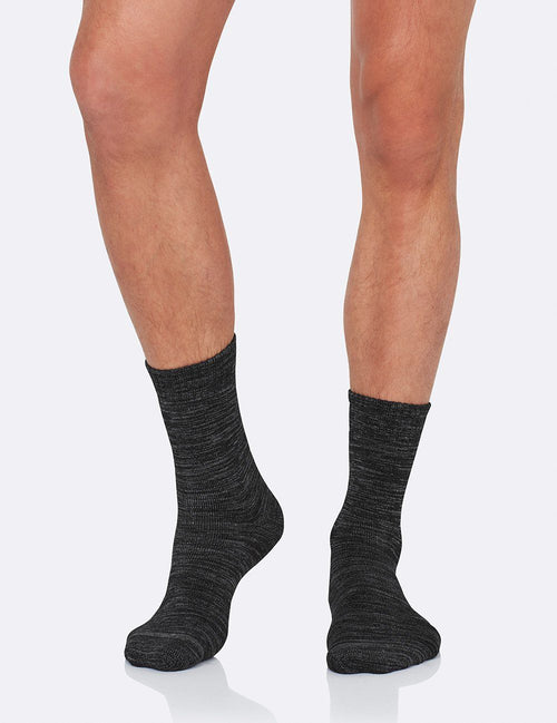 Boody Men's Boot Socks, dark grey marl
