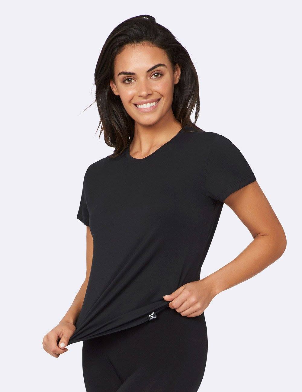 Boody Crew Neck T-Shirt, black