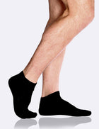 Boody Men's Cushioned Sport Ankle Socks, black