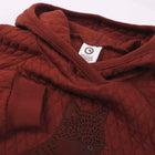 Müsli Fox quilt hoodie, fudge