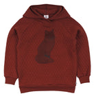 Müsli Fox quilt hoodie, fudge