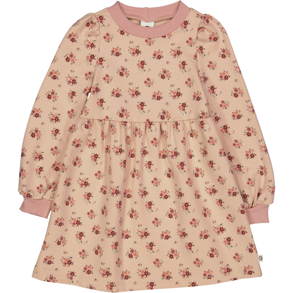 Müsli Dahlia l/s dress, rose sugar/russet/peach