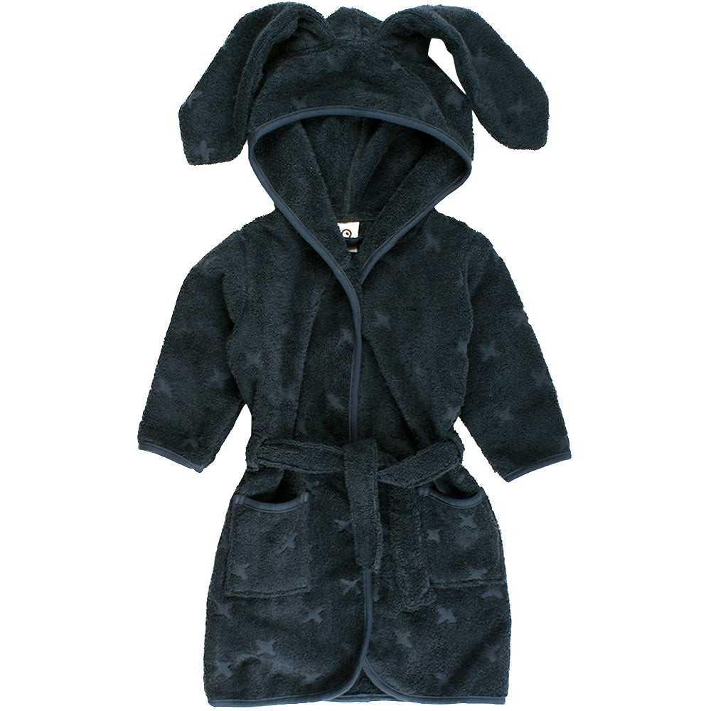 Müsli orgaanilisest puuvillafroteest hommikumantel Bunny, Midnight